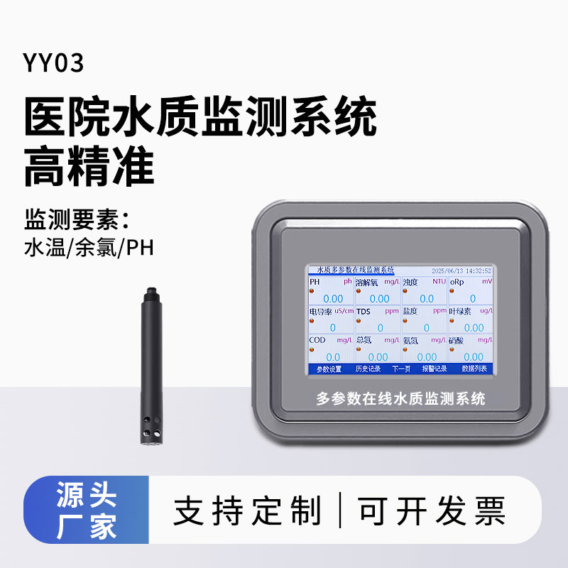 醫院水質監測參數（水溫、余氯、ph）